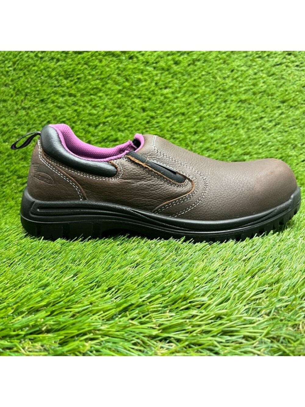 Avenger Foreman Womens Size 9.5D Brown Leather Composite Toe Safety Work Shoes